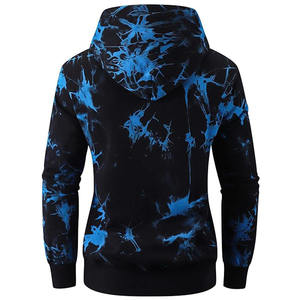 Sudadera con capucha de diseño bordado de mármol oscuro personalizado para hombre 100% algodón de manga larga ropa de calle Sudadera con capucha de contraste de otoño - Product Image 2