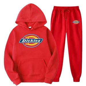 ชุดเซ็ตแฟชั่นหรูหราสำหรับผู้ชายและผู้หญิง สไตล์ลำลอง สำหรับฤดูใบไม้ร่วงและฤดูหนาว เสื้อฮู้ดมีซิปผ้าฟลีซ กระเป๋าปักลาย พร้อมกางเกงขายาว ปักลาย 3 มิติ - Product Image 5