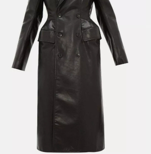 Winter New Arrival Best Selling Ladies Women's Long Coat Stylish Full Length Ankle-Long Overcoat Genuine Leather - Product Image 3