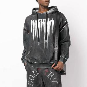 Pantalon de survêtement personnalisé pour hommes pantalon de survêtement évasé 100% coton avec pantalon à rayures latérales de couleur noire - Product Image 6