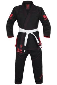 Uniformes de Jiu-Jitsu Brésilien Brodés Noirs 550gsm Pearl Wave 100% Coton Unisexe Adultes avec Patchs Brodés - Product Image 2