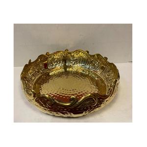 ชามทองเหลือง urli ที่ใส่ผลไม้ตกแต่งอย่างหรูหราสำหรับตกแต่งบ้านดอกไม้ลอยน้ำหรือเป็นเพียงชิ้นกลาง - Product Image 1