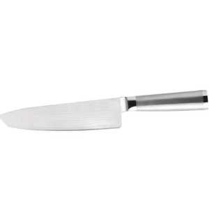 Venta Directa de Fábrica: Cuchillo Santoku de Acero Inoxidable de 8 Pulgadas con Mango de Madera Ecológico para Cocina, Repostería y Panadería - Product Image 3