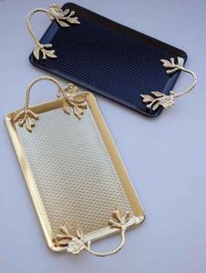 Pour le Ramadan Plateau de petit-déjeuner spécial en acier inoxydable pour la maison et les restaurants Plateau de service en métal durable pour la vaisselle - Product Image 2