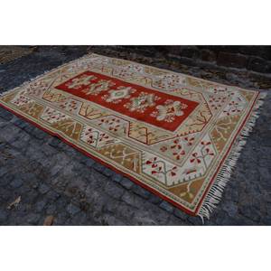 Classic Red Beige <b>rug</b> 6,6 <b>x</b> 9,8 ft Turkish <b>Rugs</b> - Product Image 3