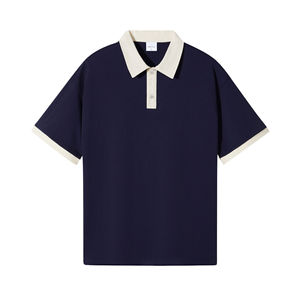 Nouvelle Mode T-shirt à Manches Courtes de Couleur Contrastée de Haute Qualité au Meilleur Design Polo d'Été en Coton pour Homme à Prix Bon Marché - Product Image 4