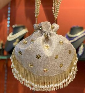 Bolso de mano de noche con perlas de estilo bohemio y bordado único, diseño elegante personalizable, alta calidad, venta al por mayor - Product Image 2