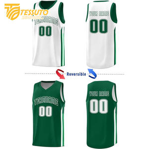 เสื้อบาสเก็ตบอลผ้าโพลีเอสเตอร์เย็บตะเข็บตาข่ายเสื้อกล้ามใส่เล่นบาสเก็ตบอลมีตัวเลขแบบระเหิดออกแบบได้ตามต้องการ - Product Image 4