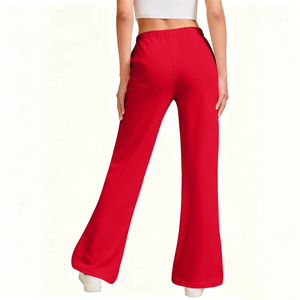 กางเกงวอร์มลำลองขายส่งสำหรับผู้หญิง ระบายอากาศได้ดี ทรงหลวม ขากว้าง ปลายขาบาน เอวยางยืด ด้านหน้าเรียบ มีกระเป๋า - Product Image 2