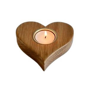 ที่วางเทียนทีไลท์รูปหัวใจดีไซน์สวยงาม ที่วางเทียนไม้ธรรมชาติคุณภาพดีที่สุดในราคาไม่แพง - Product Image 1