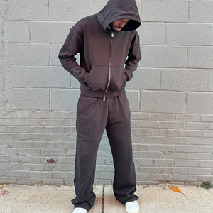 Customized 420 GSM 100% Cotton Baggy Fleece <b>Oversized</b> Hoodies <b>Jogger</b> Set Tracksuit for Men Breathable Fitness Sportswear Summer - Product Image 1