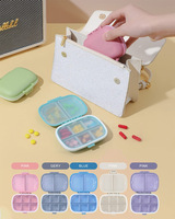 Distributeur de médicaments pliable avec 8 compartiments, boîte à pilules Portable, conteneur de rangement