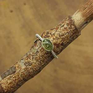 2024 Hot Selling Bohemian Designer Handmade <b>Ring</b> <b>Peridot</b> Cabochon Gemstone Set 925 Sterling Silver Twisted Oval Cut Weddings - Product Image 1