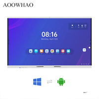 Интерактивная доска AOOWHAO OEM ODM 65 дюймов 4K для промышленности 4.0, мониторинга производственных линий MES, переговорных комнат и учебных заведений