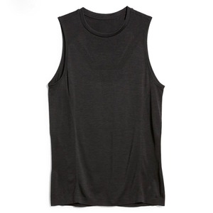 Camiseta sin mangas transpirable de malla de LICRA y nailon para hombre, camiseta sin mangas con cuello redondo y estampado personalizado para hombre - Product Image 4