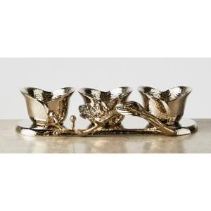 Juego de 3 Metal de calidad superior chapado en oro Aspecto brillante textura martillada diseñador elegante único suministro de cuenco decorativo para servir - Product Image 1