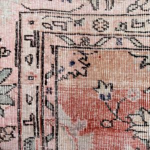 0.6x11.2 ft <b>Runner</b> Turkish Rug, <b>Red</b> Bordered Vintage Rug - Product Image 4