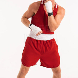 Sports Fighting Wear Boxing Wear Men's Polyester/Nylon Lightweight Breathable Made for Serious <b>Athletes</b> Training Mobility Front - Product Image 2