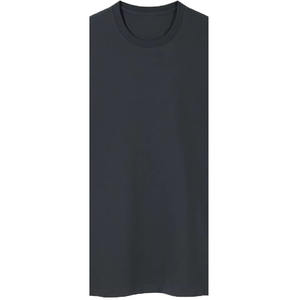 T-shirt décontracté à manches courtes pour homme grande taille, 100 % coton biologique respirant et écologique, bleu, coupe oversize, devant vierge brodé - Product Image 3