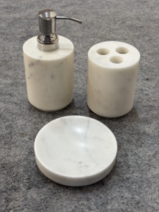 ชุดเซ็ทห้องน้ำหินอ่อนสุดหรูดีไซน์เนอร์คอลเลกชัน5ชิ้นชุดของขวัญสำหรับอาบน้ำคอลเลกชั่น4ชิ้น - Product Image 5