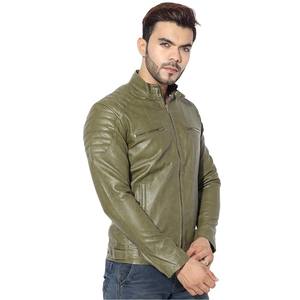 Veste en cuir chauffante originale pour hommes pour l'hiver avec un design de bord brut et un confort respirant pour les aventures par temps froid - Product Image 2