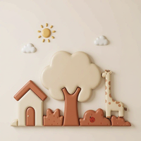 Protection murale souple anti-collision 3D pour la décoration de chambre d'enfant, idéale pour les crèches et les écoles maternelles