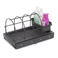 Emuca Espagne Modèle 8131623 Gris Anthracite Plateau d'Accessoires de Cuisine en Plastique à Fixation Inférieure Extraction Manuelle Organisation de Meuble