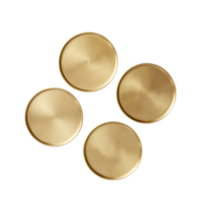 Handmade Design Round Metal <b>Coasters</b> <b>With</b> <b>Holder</b> Rose Gold Finished Tableware Mat & Pads Tea & Coffee Serving <b>Coaster</b> - Product Image 2