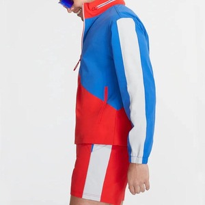 ชุดวอร์มกันลมน้ำหนักเบาแบบสปอร์ต แจ็คเก็ตซิป ชุดกางเกงวิ่งไนลอน ชุดแทรคสูทผู้ชาย - Product Image 2