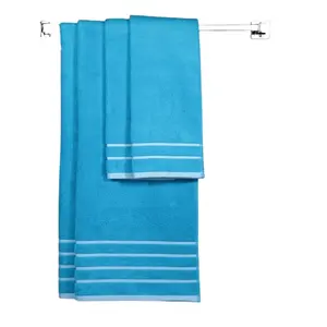 Toalha de banho 100% algodão com qualidade de exportação, toalha de banho super absorvente de cor sólida e design bonito, fornecedor com o menor preço na Índia.
