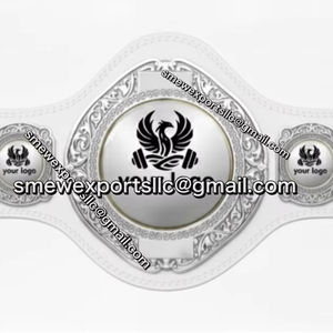 Ceintures de compétition d'arts martiaux en cuir PU écologique personnalisées pour le taekwondo, la boxe, le MMA et la lutte - Couleurs or/argent unisexe - Product Image 2