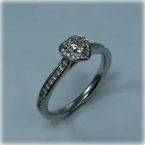 Valentine's Gifts Extreme 0.80 Ct Heart Cut Real Moissanite Wedding Engagement 950 Platinum Ring Size 4.5 At Wholesale Price