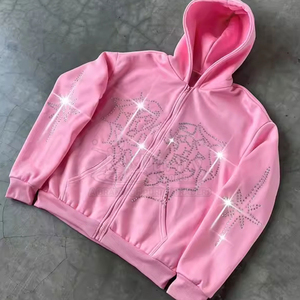 Nouveau design, logo personnalisé, sweat à capuche zippé - Léger, 100% coton, coupe classique pour l'hiver, avec couleur et taille personnalisées - Product Image 3