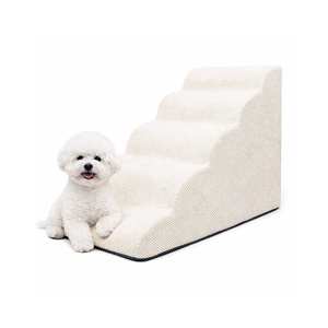 [AllmioPet] Cloud Fabric Pet <b>Stair</b> 5 Step Ivory AMP 5 IV Soft Indoor <b>Dog</b> Cat Steps <b>for</b> Sofa <b>Bed</b> Furniture Climbing - Product Image 4