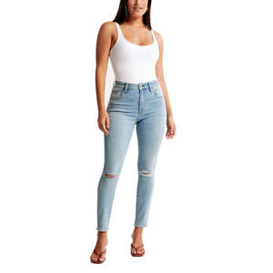 Pantalones Vaqueros de Mezclilla para Mujer con Logotipo Personalizado, Cintura Alta, 100% Algodón, Estilo Vintage, Corte Holgado, Ajustado, Transpirable, para Invierno, Venta al Por Mayor - Product Image 1