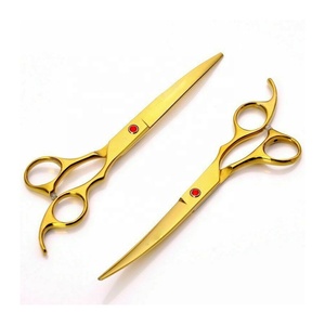 Ensemble de ciseaux de barbier professionnels en acier inoxydable avec manche en céramique pour gaucher, pour la coupe de cheveux, salon de beauté et usage domestique - Product Image 3