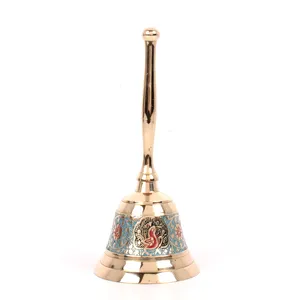 Indian Manufacturer Supplier's New Arrival Vintage Brass Hand <b>Bell</b> Exclusive Metal <b>Bells</b> Decor Custom Designed Indian Origin - Product Image 1