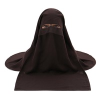 Niqab élégant de haute qualité pour femmes musulmanes, grande taille, respirant, léger, en polyester, antistatique, masque facial pour adultes, automne