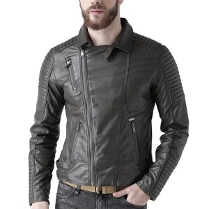 แจ็คเก็ตไบเกอร์หนังย้อนยุคใส่ได้ทั้งชายและหญิง, เสื้อแจ็คเก็ตแบบมีฮู้ดขนาด XL มีซิปปักผ้าโพลีเอสเตอร์ให้ความร้อนใส่สบาย - Product Image 1