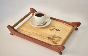 Plateau décoratif en bois pour la maison, la cuisine et la table à manger |   Plateau de service en bois artisanal et écologique - Product Image 6