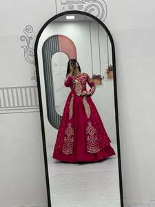 Party Wear Fully Stitched Crop <b>Top</b> <b>Lehenga</b> For Women - Product Image 6
