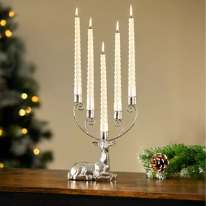 Candelabro de Reno de Navidad, cabeza de Reno plateada de primera calidad, decoración del hogar, candelabros decorativos con estilo a la venta - Product Image 4