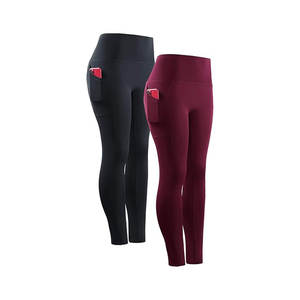 Pantalon d'entraînement de gymnastique taille haute leggings de yoga respirants avec poche pour femme - Product Image 2