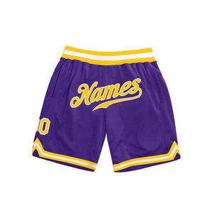 Top Trending 2024 OEM Custom Mesh Shorts Negro Oro Rojo Auténtico Throwback Hombres Pantalones cortos de baloncesto Jogger - Product Image 1