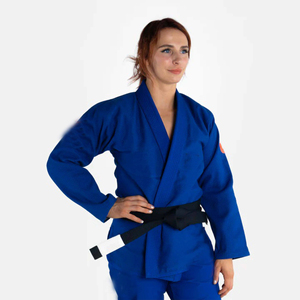Custom Blue Martial Arts Gi Set Wrestling Training Uniform Heavy Duty Cotton Kimono Suit <b>Black</b> <b>Belt</b> Unisex <b>Stretch</b> - Product Image 1