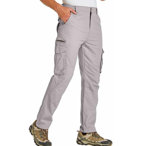 กางเกงคาร์โก้ลำลองสไตล์คลาสสิกของผู้ชายกางเกงผ้าแคนวาสผ้าฝ้ายโพลีเอสเตอร์มีกระเป๋าหลายแบบตรง - Product Image 2