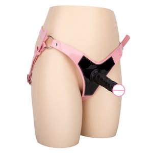 Populer mainan seks Lesbian Dual <span class=keywords><strong>Harness</strong></span> celana Dildo Strap on Wearable Double Dildo untuk wanita pasangan masturbator wanita - Product Image 4