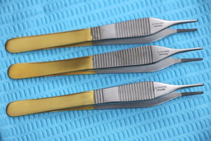 คีมจับเนื้อเยื่อแบบแมนนวล Adson พร้อมหัวทังสเตนคาร์ไบด์ คีมผ่าตัดแบบไม่ลื่นไถล  เครื่องมือผ่าตัดทางทันตกรรม TC - Product Image 5