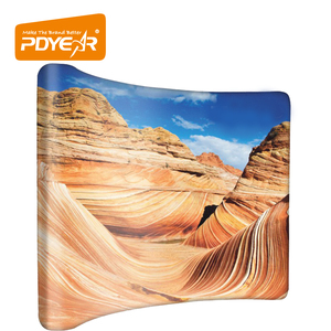 Tùy chỉnh thiết kế đường cong căng thẳng vải hiển thị Backdrop triển lãm thương mại biểu ngữ đứng cá nhân - Product Image 1