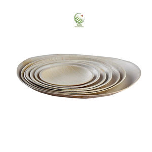 Vajilla de hoja de palma redonda desechable de alta calidad, diferentes tamaños disponibles para servir comida de boda, platos desechables - Product Image 1